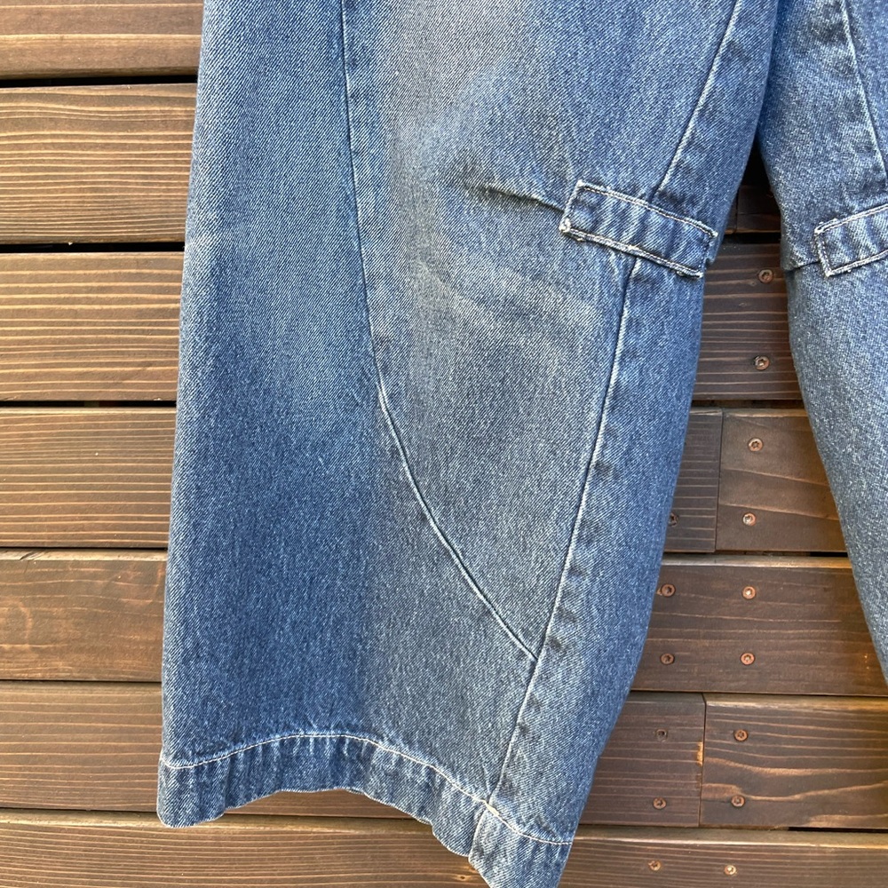 Pilcro Barrel Leg Denim Jeans - Dark Blue - Picture 7 of 7